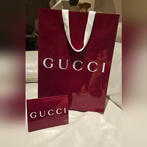 Gucci Deep Wine Red Gift Bag with White Logo
